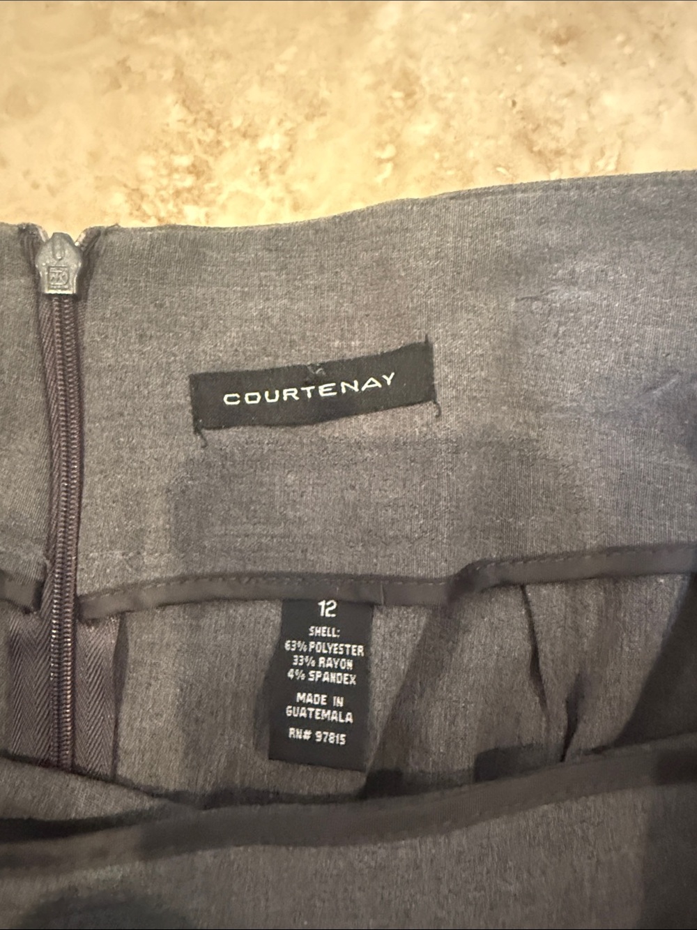 Courtenay Dark Gray Pencil Skirt
